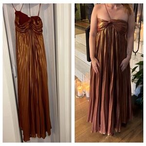 Anthropologie Copper Maxi Dress
